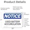 Signmission Used Battery Accumulation, 10 in W x Rectangle, Vinyl Decal OS-2PACK-NS-D-710-L-18824 - alternate 4